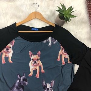astex | graphic doggy long sleeved top 1X